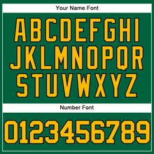Load image into Gallery viewer, Custom Kelly Green Gold-Black Mesh Authentic Throwback Baseball Jersey
