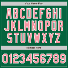 Load image into Gallery viewer, Custom Kelly Green Medium Pink-White Authentic Baseball Jersey
