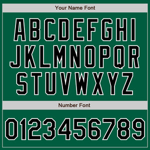 Custom Kelly Green Black-White Authentic Baseball Jersey