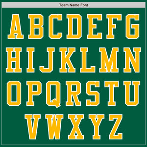 Custom Kelly Green Gold-White Authentic Baseball Jersey