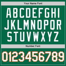 Load image into Gallery viewer, Custom Kelly Green White-Orange Authentic Throwback Basketball Jersey
