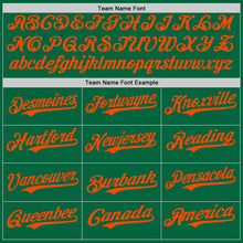 Load image into Gallery viewer, Custom Kelly Green Orange Authentic Baseball Jersey
