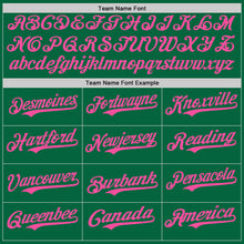 Load image into Gallery viewer, Custom Kelly Green Pink Authentic Baseball Jersey
