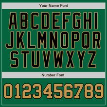 Load image into Gallery viewer, Custom Kelly Green White Pinstripe Old Gold-Black Authentic Baseball Jersey
