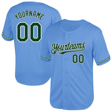 Load image into Gallery viewer, Custom Light Blue Green-White Mesh Authentic Throwback Baseball Jersey
