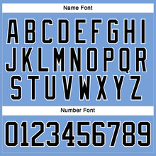 Load image into Gallery viewer, Custom Light Blue Black-White Hockey Lace Neck Jersey
