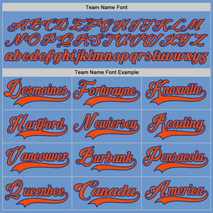 Custom Light Blue Orange-Royal Hockey Jersey