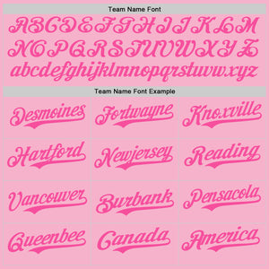 Custom Light Pink Pink-White Authentic Baseball Jersey