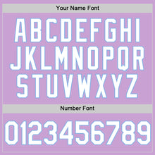 Load image into Gallery viewer, Custom Light Purple White-Light Blue Authentic Baseball Jersey
