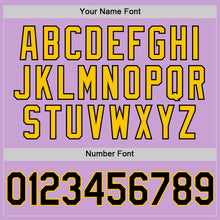 Load image into Gallery viewer, Custom Light Purple Black-Yellow Authentic Baseball Jersey

