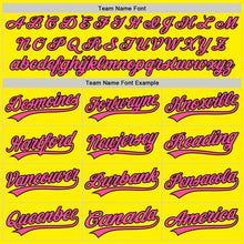 Load image into Gallery viewer, Custom Light Yellow Pink-Black Authentic Baseball Jersey
