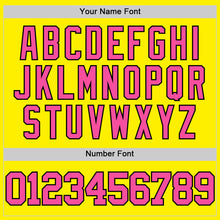Load image into Gallery viewer, Custom Light Yellow Pink-Black Authentic Basketball Jerse
