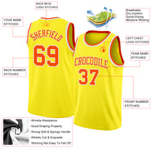 Load image into Gallery viewer, Custom Light Yellow Orange-White Authentic Basketball Jerse
