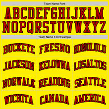 Load image into Gallery viewer, Custom Light Yellow Red-Black Authentic Basketball Jerse
