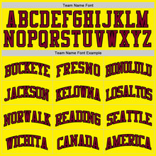 Load image into Gallery viewer, Custom Light Yellow Maroon-Black Authentic Basketball Jerse
