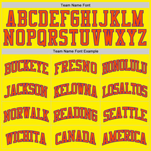 Custom Light Yellow Orange-Purple Authentic Basketball Jerse