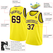 Load image into Gallery viewer, Custom Light Yellow Brown-White Authentic Basketball Jerse
