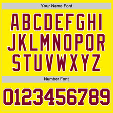 Load image into Gallery viewer, Custom Light Yellow Maroon-White Authentic Basketball Jersey
