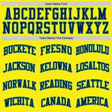 Load image into Gallery viewer, Custom Light Yellow Navy-Teal Authentic Basketball Jersey
