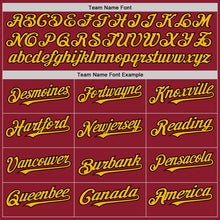 Load image into Gallery viewer, Custom Maroon Black-Gold Mesh Authentic Throwback Baseball Jersey
