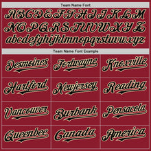 Load image into Gallery viewer, Custom Maroon Black-City Cream Mesh Authentic Throwback Baseball Jersey
