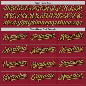 Custom Maroon Black-Old Gold Mesh Authentic Throwback Baseball Jersey