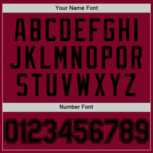 Load image into Gallery viewer, Custom Maroon Black Authentic Throwback Basketball Jersey
