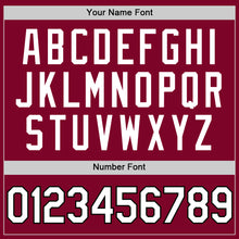 Load image into Gallery viewer, Custom Maroon White-Black Authentic Throwback Basketball Jersey
