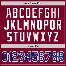 Load image into Gallery viewer, Custom Maroon Royal-White Authentic Throwback Basketball Jersey
