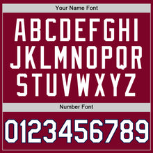 Load image into Gallery viewer, Custom Maroon White-Navy Authentic Throwback Basketball Jersey
