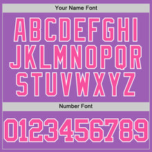 Load image into Gallery viewer, Custom Medium Purple Pink-White Authentic Basketball Jersey
