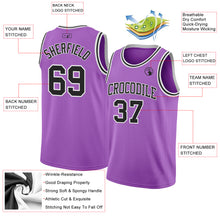 Load image into Gallery viewer, Custom Medium Purple Black-White Authentic Basketball Jersey
