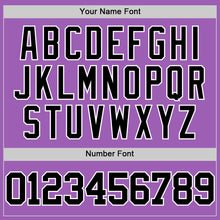 Load image into Gallery viewer, Custom Medium Purple Black-White Authentic Basketball Jersey
