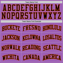 Load image into Gallery viewer, Custom Medium Purple Black-Orange Authentic Basketball Jersey
