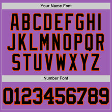 Load image into Gallery viewer, Custom Medium Purple Black-Orange Authentic Basketball Jersey
