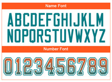 Load image into Gallery viewer, Custom Orange Aqua-White Drift Fashion Football Jersey
