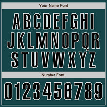 Load image into Gallery viewer, Custom Midnight Green Black-White Authentic Baseball Jersey
