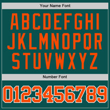 Load image into Gallery viewer, Custom Midnight Green Orange-White Authentic Basketball Jersey

