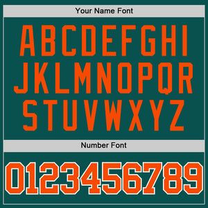 Custom Midnight Green Orange-White Authentic Basketball Jersey