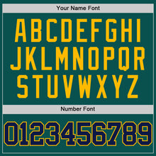 Load image into Gallery viewer, Custom Midnight Green Navy-Gold Authentic Basketball Jersey
