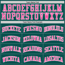 Load image into Gallery viewer, Custom Midnight Green Pink-White Authentic Basketball Jersey
