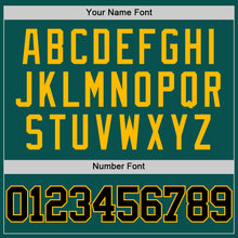 Load image into Gallery viewer, Custom Midnight Green Black-Gold Authentic Basketball Jersey
