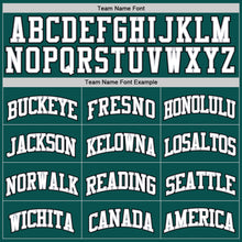 Load image into Gallery viewer, Custom Midnight Green White Gray-Black Authentic Basketball Jersey
