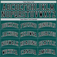 Load image into Gallery viewer, Custom Midnight Green Black-White Authentic Basketball Jersey
