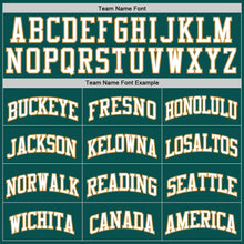 Load image into Gallery viewer, Custom Midnight Green White-Old Gold Authentic Basketball Jersey
