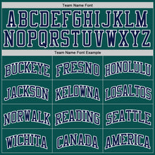 Load image into Gallery viewer, Custom Midnight Green Navy-White Authentic Basketball Jersey
