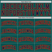 Load image into Gallery viewer, Custom Midnight Green Navy-Orange Authentic Basketball Jersey
