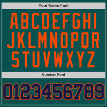 Load image into Gallery viewer, Custom Midnight Green Navy-Orange Authentic Basketball Jersey
