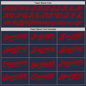 Custom Navy Red Mesh Authentic Throwback Baseball Jersey