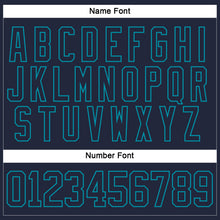 Load image into Gallery viewer, Custom Navy Teal Hockey Jersey

